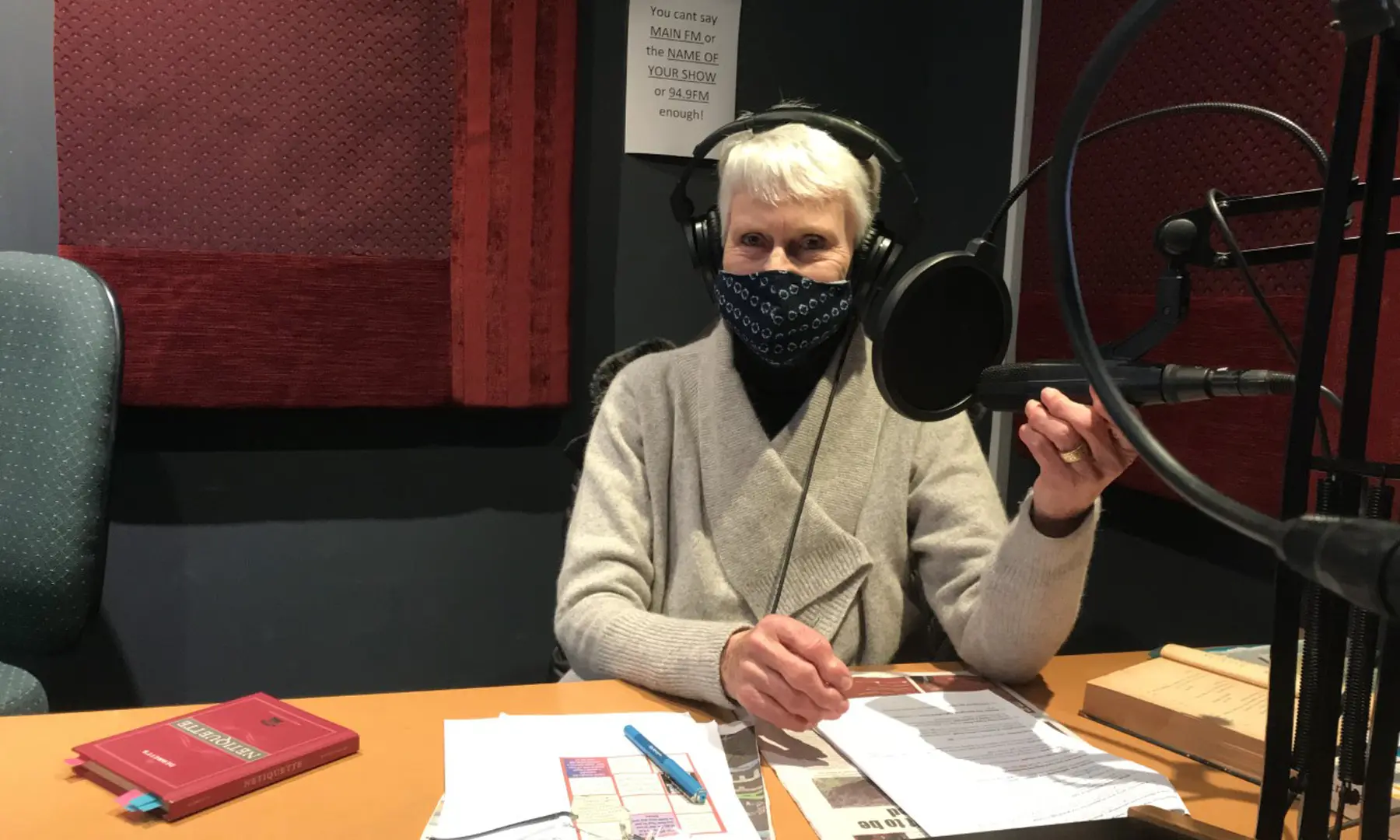 Nancy masked.