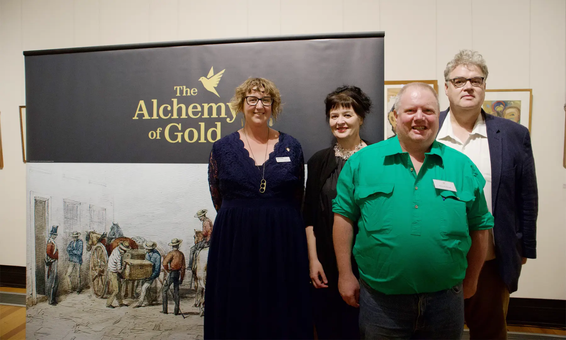 Cr Rosie Annear, Naomi Cass, Maldon Museum’s Derek Reid and Professor Keir Reeves.
