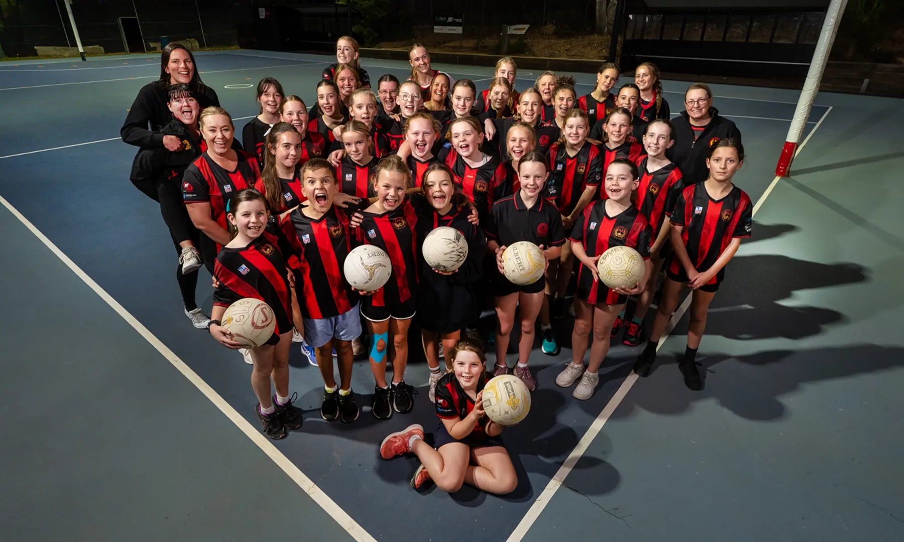 Maldon netball teams are raring to play! Photo courtesy of Rob Leeson.