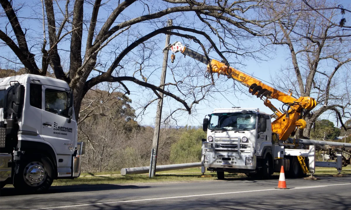 Power poles replaced