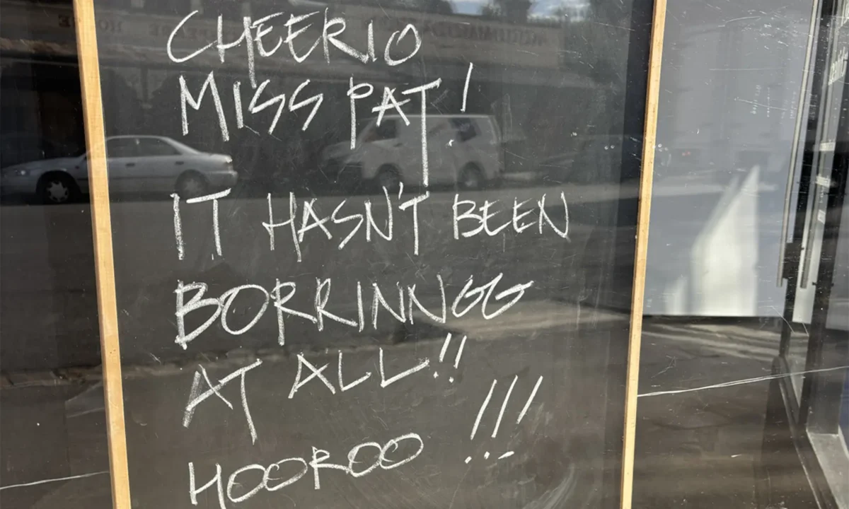 Blackboard's farewell.