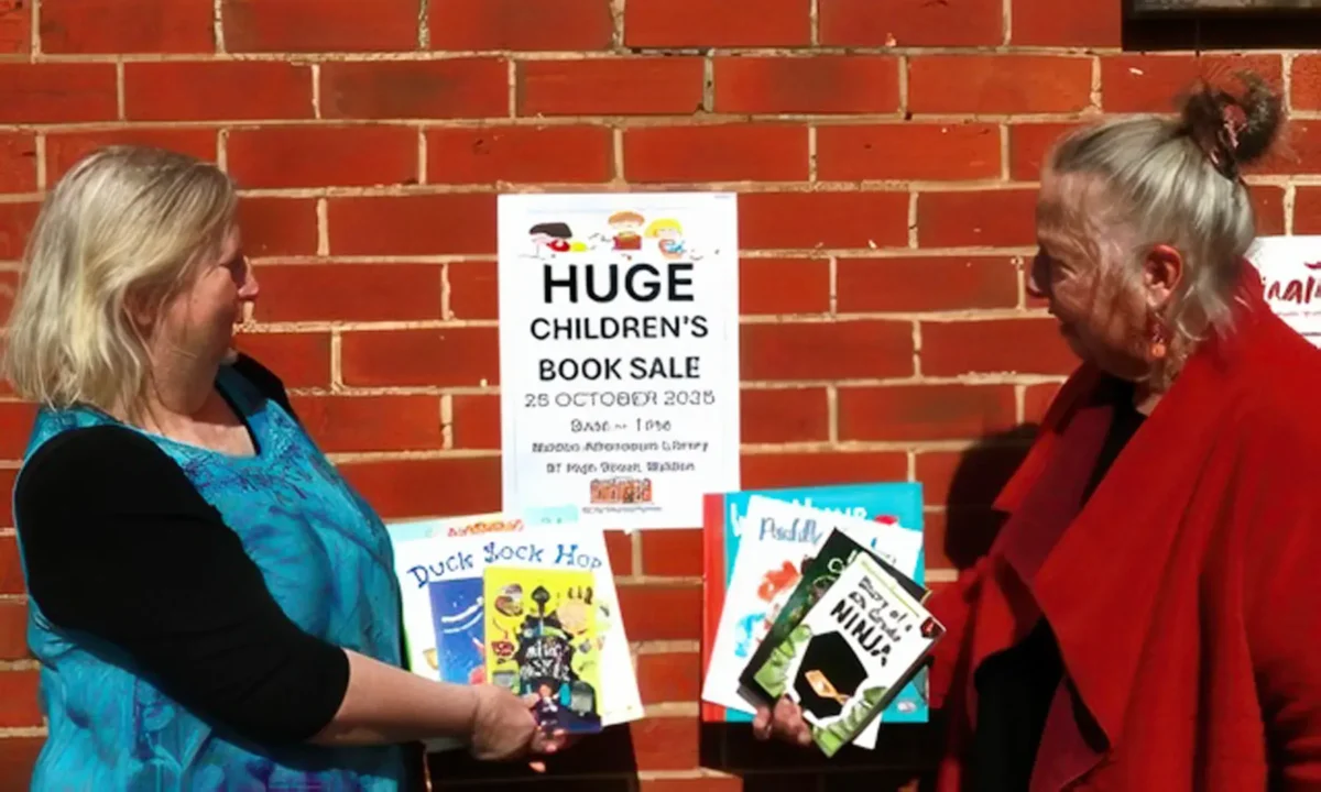 Huge book sale at the Athenaeum Library.