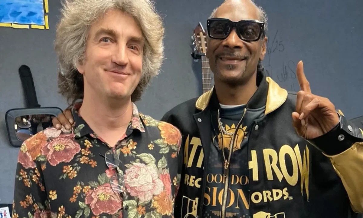 Ben Butcher, Maldon Primary School alumnus, with US rapper Snoop Dogg. Photos courtesy Helen Butcher.