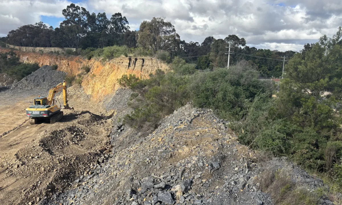 The view of Maldon’s Union Hill Gold Mine on the Reef Street side.