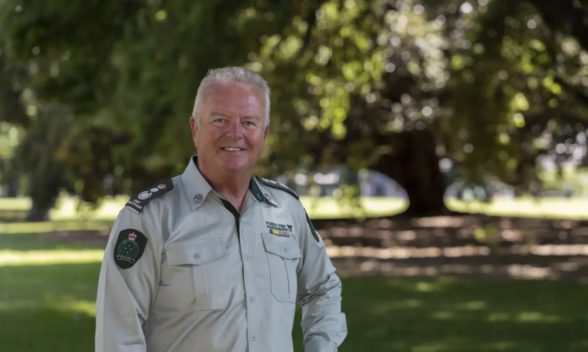 Instead of a photo of Fonzie Jumping the Shark, here is Victoria’s Chief Fire Officer Chris Hardman. Photo courtesy Marcia Riederer.